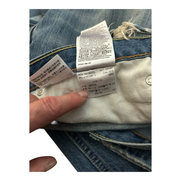 Levi’s 508 Men’s Jeans Distressed Tagged 38x34 Actual 40x34 Slim Taper 2014 - Picture 9 of 9